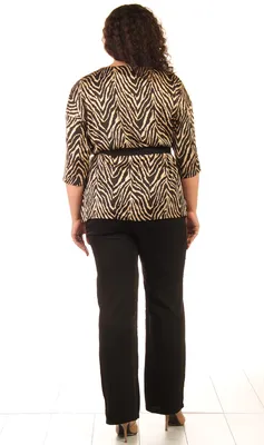 Женский Деловой брючный костюм тройка: блузка+брюки+жилет больших размеров  купить в онлайн магазине - Unimarket