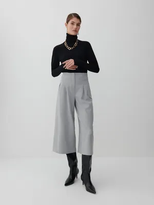 Брюки женские на резинке широкие клеш штаны кюлоты MOSS WEAR 9417541 купить  в интернет-магазине Wildberries