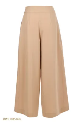 Бежевые брюки-кюлоты 0153066733-62 - купить в интернет-магазине LOVE  REPUBLIC по цене: 1 623 ₽