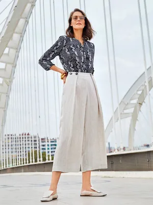 Из какой ткани сшить широкие летние брюки: 11 моделей с изюминкой —  BurdaStyle.ru