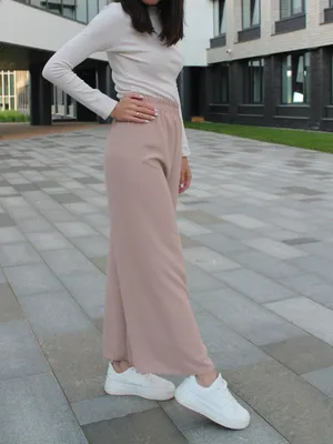 Брюки женские летние легкие на резинке кюлоты широкие штаны палаццо купить  по цене 750 ₽ в интернет-магазине KazanExpress