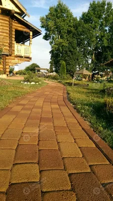 Тротуарная плитка МЮНХЕН фактура ЛИСТОПАД ГРАНИТ цвет КЛЁН