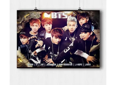 Кукумбер Плакат БТС (BTS) А3. К-поп, k-pop, товары БТС, Чимин, Чонгук