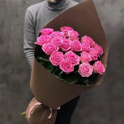 Букет из 19 розовых роз» – купить в Братске с доставкой - интернет-магазин  Crocus