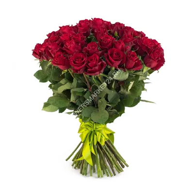 Букет из 50 роз (Madam Red) - Цветочный Маркет 24 в Видном