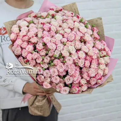 Букет из 51 кустовой розы Рефлекс 50 см - Арт. 4250