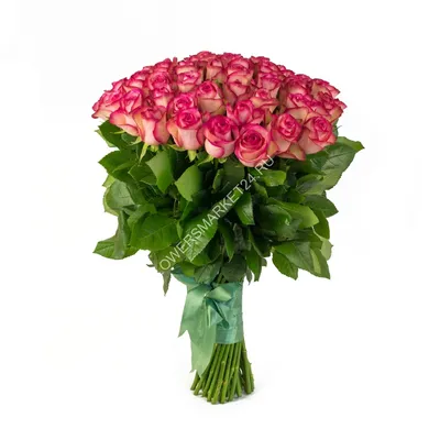 Букет из 50 роз (Carousel) - Цветочный Маркет 24 в Видном