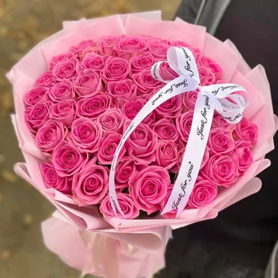 Корзина из 55 красных роз - Цветочная мастерская Ангаж