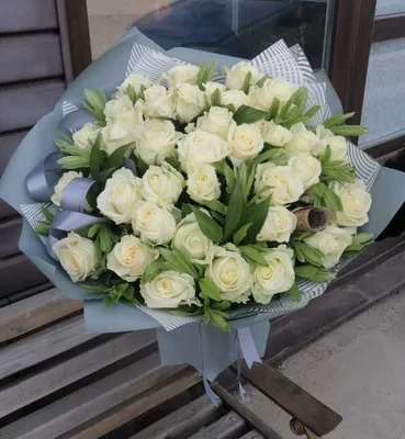 Большой букет белых роз (61 фото) | Белые розы, Красивые розы, Белые букеты