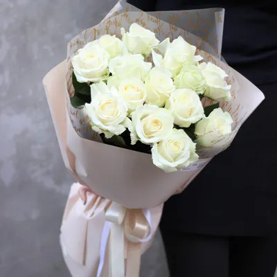Букет из 25 белых роз в Астане заказать с доставкой 🌷