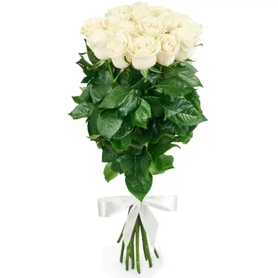 Букет белых роз «Аваланж\" - Доставка цветов в Сочи - Belle Fleur