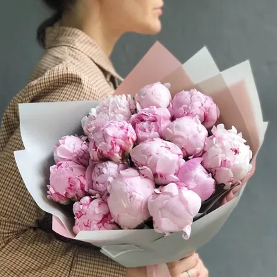 Букет из 15 пионов «Pink 15», Цветы и подарки в Санкт-Петербурге, купить по  цене 13200 RUB, Монобукеты в MARIGOLD Flowers с доставкой | Flowwow