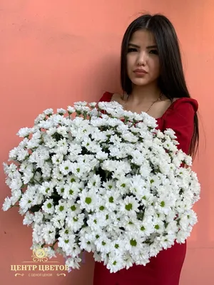 Огромный букет из 25 хризантем - Доставка свежих цветов в Красноярске