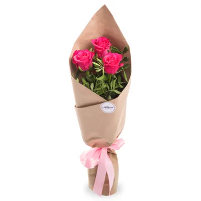 Букет свежих розовых роз с курьерской доставкой в Санкт-Петербурге.Продажа  цветов напрямую из питомника Новая Голландия.