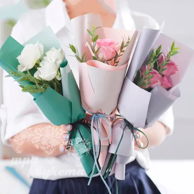 Букет цветов «Букет из 3 розовых роз» - закажи с бесплатной доставкой в  Москве от 30 мин