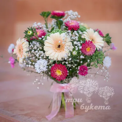 Купить красный букет из астр в Москве | Centre-Flower