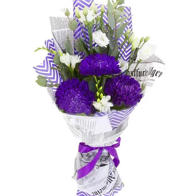 Моно букет из астр - купить в Москве | Flowerna