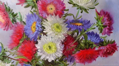 Букет цветов своими руками из астр - 77 фото