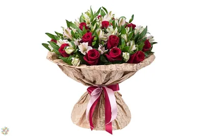 Купить букет из красных альстромерий роз по доступной цене с доставкой в  Москве и области в интернет-магазине Город Букетов