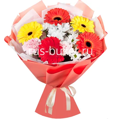 Букет цветов «Герберы и хризантемы» заказать с доставкой по цене 3 180 руб.  в Ставрополе