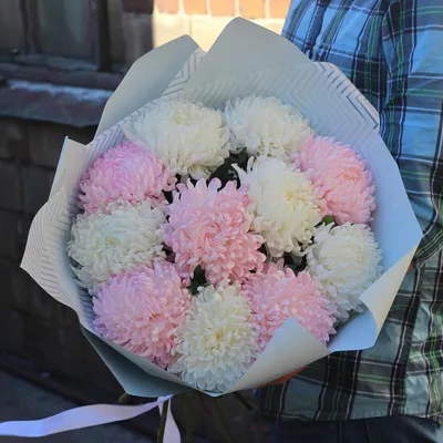 Букет из 11 одноголовых хризантем — купить в Екатеринбурге