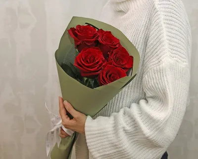 Букет из 5 розовых роз в Астане заказать с доставкой 🌷