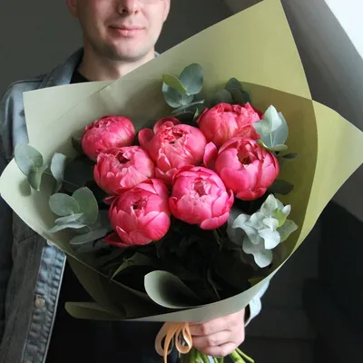Букет пионов \"Розовый Фламинго\" — купить букет пионов в интернет магазине  Flork с доставкой за 45 000 руб.