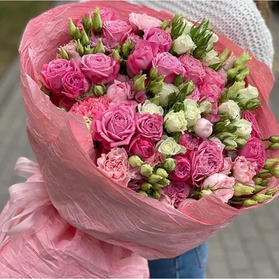 Букет невесты из роз и эустомы купить в Москве по цене 4690₽ | Арт. 105-115