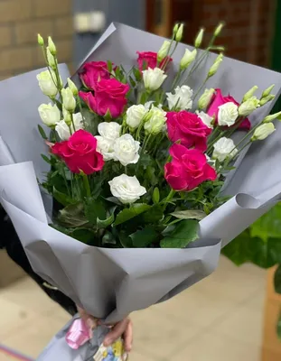 Купить Букет из роз и эустомы по цене 3190₽ доставка в Рязани |  http://Cvetnik62.ru