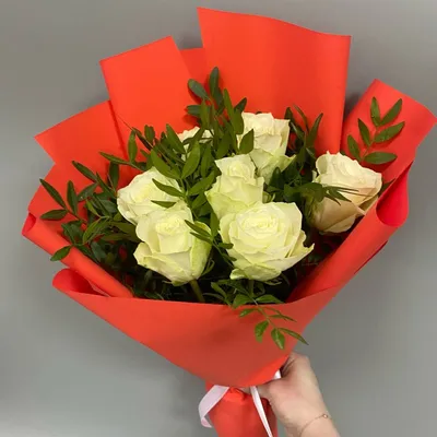 Букет из 7 красных роз в Шымкенте заказать с доставкой 🌷