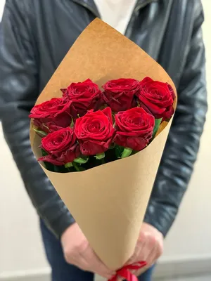 Купить букет из 7 розовых роз в Ангарске