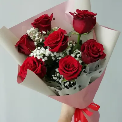 Букет из 7 роз (микс красные+белые) - Flowers Fairy | Доставка цветов в  Курске