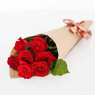 Букет из 7 роз и гипсофилы, Цветы и подарки Кемерово, Кемеровская область,  Россия, купить по цене 2250 RUB, Монобукеты в Орхидея с доставкой | Flowwow