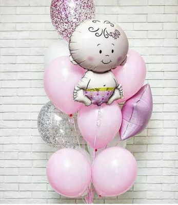 Заказать Стильный мини-букет из шаров для девушки в Москве с круглосуточной  доставкой арт. 10894
