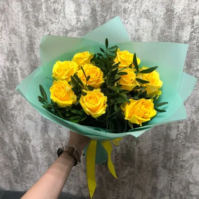 Букет из 9 желтых роз (50 см) за 2100р. Позиция № 503