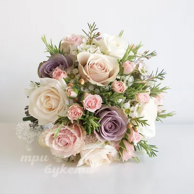 Купить букет невесты из кустовых роз и хамелациума «Силвия Роджерс» в  Оренбурге