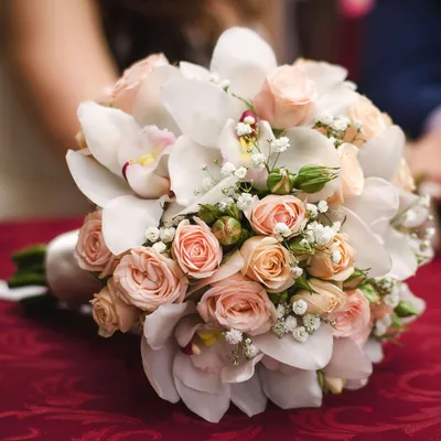 Букет невесты с розовыми розами - Арт. 3931