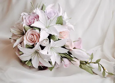 Букет невесты лилии - красивые фото