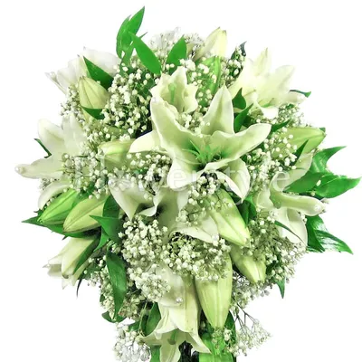 Букет невесты из лилии и белой каллы купить в Москве по цене 4290₽ | Арт.  105-204