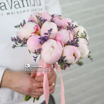 Букет невесты из розовых пионов - Арт. 3925