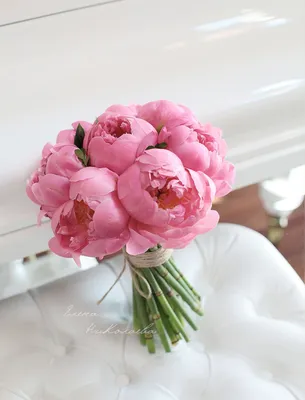 Букет невесты из розовых пионов - Арт. 3925
