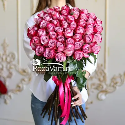 Букет из 51 розы (70 см) Голландия - Доставка Цветов в Астане