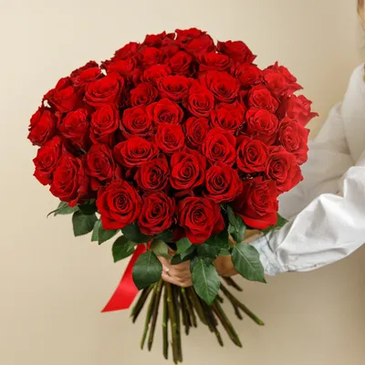 Купить 51 роза 70 см 3700 руб. дешво Эквадор. Заказать букет роз с  доставкой по низкой цене. 101 роза и 51 роза фото. - SPBROSE🌺 Купить розы  дешево Эквадор. 25 роз 2000 руб. Доставка в СПб