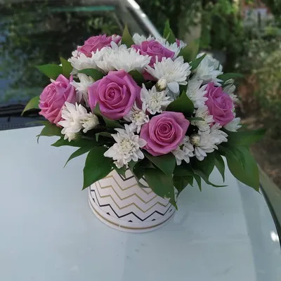 Купить « Букет из хризантем, альстромерий и кустовой розы» в Курске -  «Лепесток»