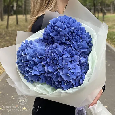 Свадебный букет с синей гортензией - купить с доставкой от ElitBuket