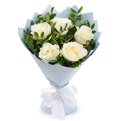 Траурный букет из 30 белых роз (70см) от 4 600 руб - купить по выгодной  цене в Москве