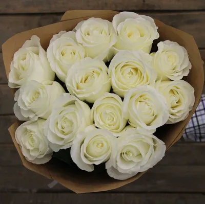 Only Rose — идеальный букет из роз | Купить букет из свежесрезанных белых  роз «Мон Блан»