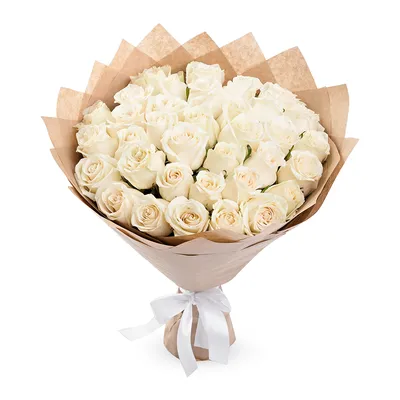 Букет \"15 белых роз\" в упаковке купить в Гродно с доставкой - «Незабудка»
