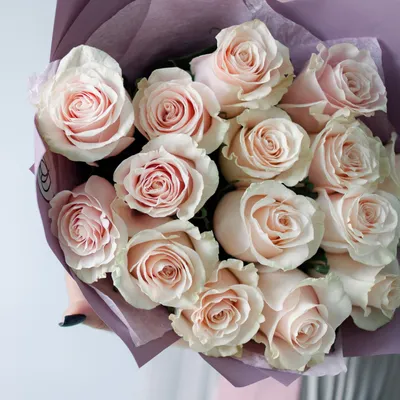 Букет роз на полу - красивые фото