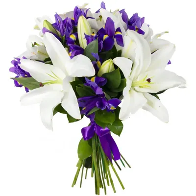 Цветы Сборный букет из лилии и роз #A4693 доставка Владивосток